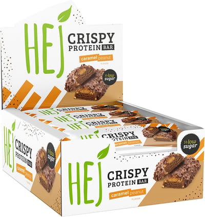 HEJ Natural HEJ Crispy Bar (12x45g) Caramel Peanut - Repen - Eiwit Repen