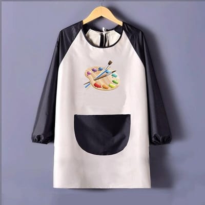 Kinderen Waterdicht Schort voor Kind School Kunst Ambacht Schilderen Kleurenpalet Bedrukt Baby Voeden Eten Lange Mouw Smock DIY Tekenen M