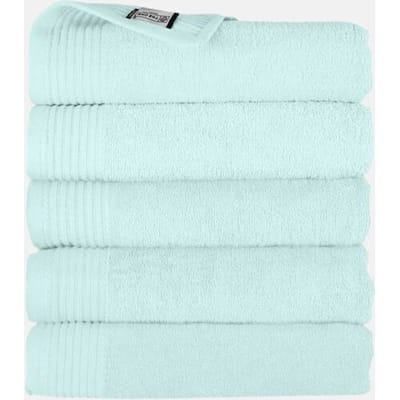The One Towelling Badhanddoek - 70x140 cm - 5 stuks - Hotelkwaliteit - 450 g/m² - 100% Gekamd katoen - Mint