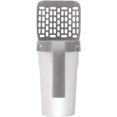 Pelle à litière pour chat, fournitures de nettoyage pour animaux de compagnie détachables, pelle à litière pour chat, ramasseur de déchets portable pour animaux de compagnie, produits pour animaux de compagnie gris