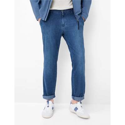 Eurex Heren Chino  Style THILO BLUE STONE, denim blauw regular, maat 50