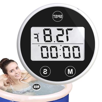 Drijvende Thermometer - Water Temperatuurmeter - Vijver Onderhoud - Met Timer Alarm - 4.5 cm - Wit