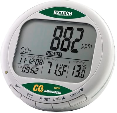 Koolstofdioxide (CO2) Meter en Datalogger voor Binnenluchtkwaliteit