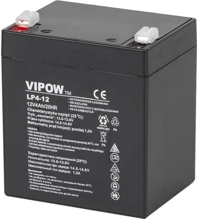 Oplaadbare Gel Accu 12V 4Ah voor UPS, Alarm, Verlichting en Elektronica