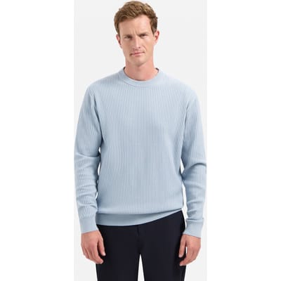 No Excess Pullover Crewneck Rib Dusty Blue Maat: XL | Sweaters Outlet | Heren | Blauw