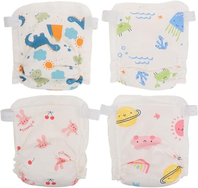 Oefenbroekjes Baby - Potty Training Pants - Zindelijkheidstraining - Verstelbare Tailleband - 4 Stuks - Multicolour