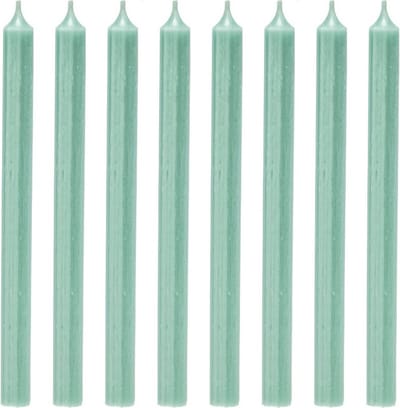 Cactula mooie lange dinerkaarsen 28 cm Jade Groen 18 stuks | 10 branduren