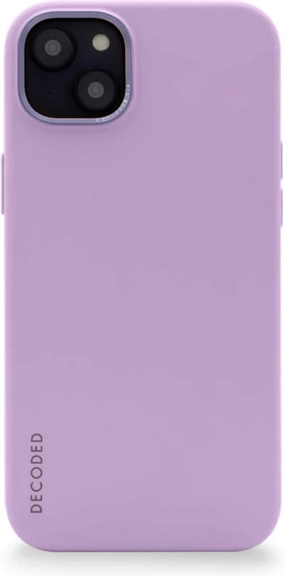 DECODED Siliconen Back Cover - iPhone 14 Plus - Anti-Bacterieel Hoesje - Magnetische Technologie van Apple - Licht Paars, Lila