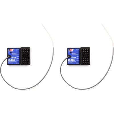 FlySky FS-BS6 Ontvanger 2.4Ghz 6Kanaals AFHDS2 voor FlySky FS-GT5 FS-IT4S FS-GT2E FS-GT2G Zender 2pcs zwart