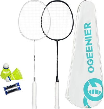 Lichtgewicht Badminton Racketset voor Senioren en Beginners - Inclusief Nettas en Shuttles