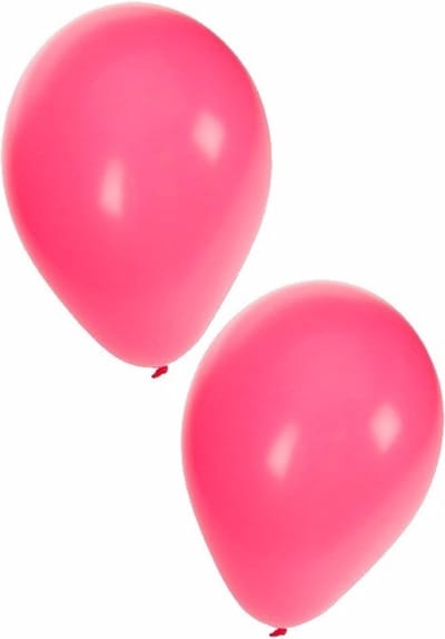 Bellatio Decorations party ballonnen - 50x stuks - roze - 27 cm - verjaardag - versiering - feestartikelen