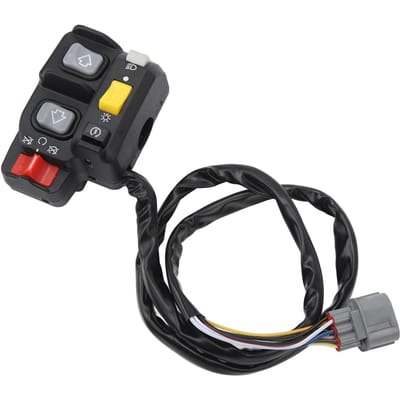 Ensemble Bouton Poussoir de Changement Électrique Ensemble Levier de Vitesse ATV pour Rancher 350 4x4 2WD Changement Électrique TRX350FE Rancher ES black