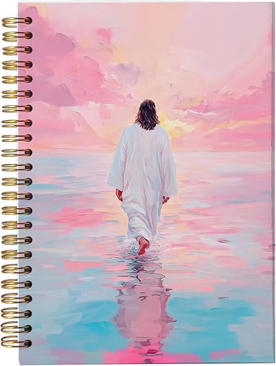 Spiraal Notitieboek A5 met Christelijke Bijbel Tekst en Afbeelding - Dagboek of Agenda