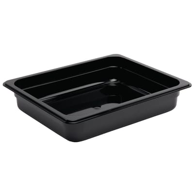 Gn Bak | Polycarbonaat | Zwart | Gn1/2 | 6.5cm Hoog | Vogue | U458