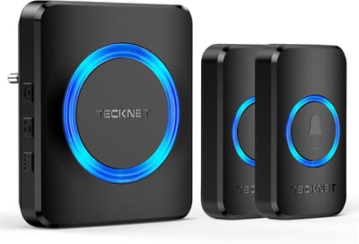 Draadloze Deurbel - Huis Beveiliging - Ontvang Bezoekers - 600 Meter Bereik - 1 Ontvanger 2 Zenders - Zwart Led