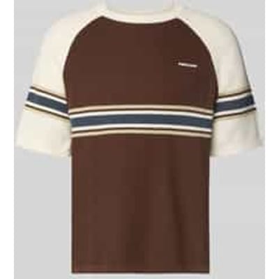 Gebreid shirt met labelstitching en ronde hals
