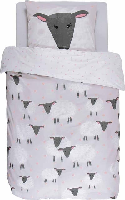 Covers & Co Sheeps Dekbedovertrek - Eenpersoons - 140x200/220 cm - Grey