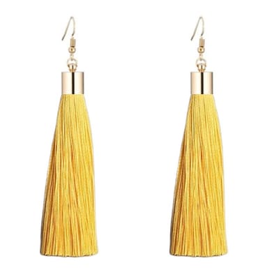 Fako Bijoux® - Kwast Oorbellen Classic - 8cm - Goud - Geel