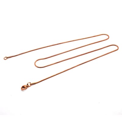 Aramat Jewels | Halskettingen | RVS Slangenketting Roségoud Rond- Soepele Snake Chain Ketting | 1.5mm / 55cm |55cm |1,5mm | Staal | Volwassenen | Verkleurd niet