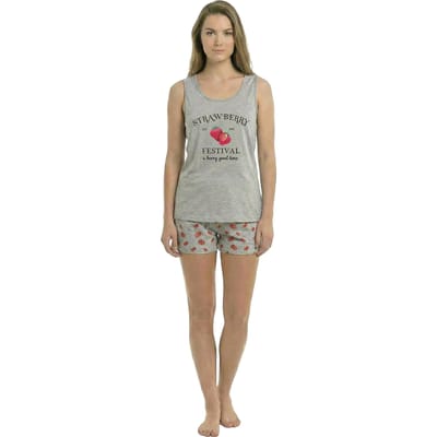 Dames Zomer Pyjama's met Brede Bandjes, Katoen KL45250