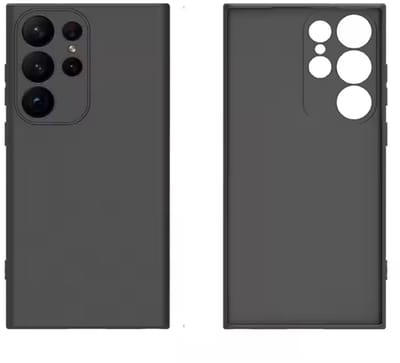 Geschikt voor Samsung Galaxy S22 Ultra Hoesje - Samsung S22 Ultra Hoes - Zwart Siliconen Case