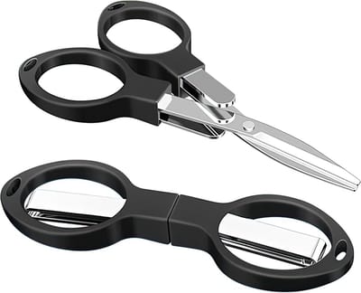 Ainy - Mini opvouwbare schaar | Kleine gereedschap voor etui , make up tasje , toilettas , naaidoos of aan sleutelhanger | 10 cm