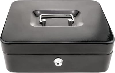 Geldcassette met Penhouder voor Veilig Opbergen (Antraciet, 200x160x90 mm)