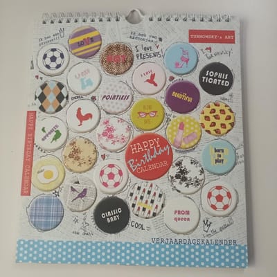 Verjaardagskalender Turnowsky's Art Happy Birthday Calendar - Touché Cards - Kalender - Verjaardag - Maandkalender