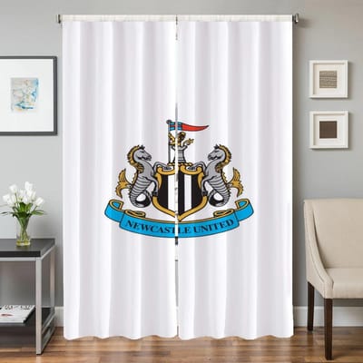Rideaux de cuisine pour salon 2 pièces Rideaux occultants Rideau de porte N-newcastle United Fc Décoration de chambre Cloison Maison W50xH70cmx2pcs-CL