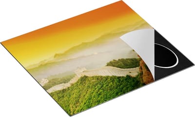 Chefcare Inductie Beschermer Chinese Muur bij Zonsopgang - 60x50 cm - Afdekplaat Inductie - Kookplaat Beschermer - Inductie Mat