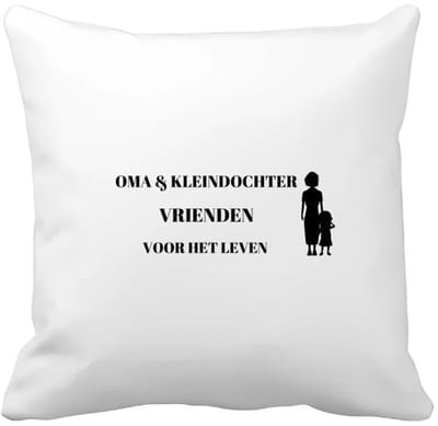 Akyol - oma en kleindochter vrienden voor het leven Kussen hoes - Vriend - oma/kleindochter - oma cadeautjes - cadeau - kado - geschenk - kleindochter verjaardag - kleindochter artikelen - 40 bij 40 cm