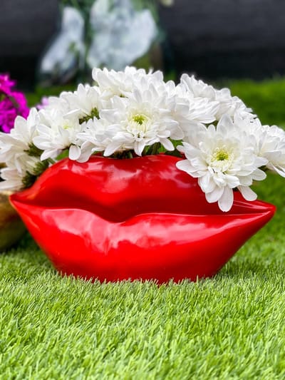 Bloempot/ Vaas Lippen Rood