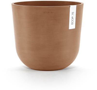 Ecopots Oslo 25 - Terra - Ø25 x H21,8 cm - Ronde terrakleurige bloempot