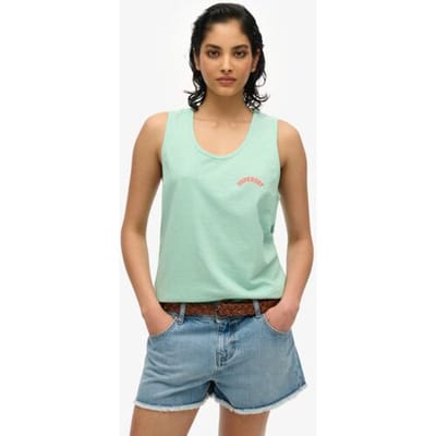 Superdry Essential Logo Garment-dye Hemdtopje Green Grootte: 42