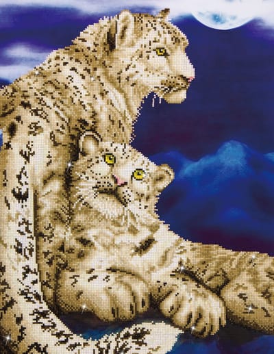 DIAMOND DOTZ Snow Leopards - Diamond Painting - 25.178 Dotz - 77x52 cm