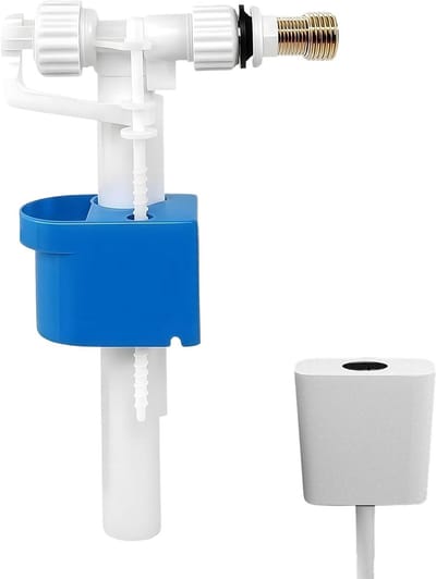 Vervangende kit waterspoelventiel - Toilet vlotterkraan - Badkamer reparatie - Lekvrije installatie - 30 x 15 x 7 cm - Wit