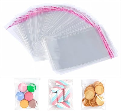 Dailygoods - 300 stuks cellofaanzakjes, zelfklevend, 13 x 19 cm, plastic zakjes, zelfklevende cellofaanzakjes, transparante kleine koekjeszakjes, voor snoep, cadeau, koekjes, sieraden