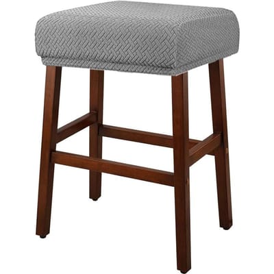 Stretch Rechthoekige Barkrukhoezen Jacquard Kaptafelkrukhoes Wasbare Counterkrukhoezen Barkruk Zittinghoezen Zadelzitting C