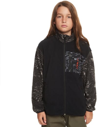 Quiksilver Radical Times Fleece Met Volledige Rits Zwart 16 Years Jongen