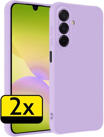 Hoesje - 2 Stuks - Geschikt voor Samsung Galaxy A26 - Sterk & Shockproof - Case Siliconen - Back Cover - Telefoon Hoes - Telefoonhoesjes - Lila