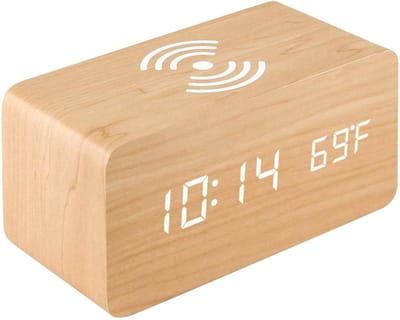 Wekker - Slimme Wekker - Digitale Wekker - Digitale Houten Wekker - Wekkers Voor Kinderen & Volwassenen - Reiswekker - Drie Instelbare Helderheidsniveaus - Geschikt Voor Slaapkamers En Bureaus