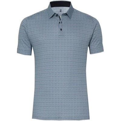 Desoto Polo Swirl Fantasy Pattern Blauw-Aqua / male
