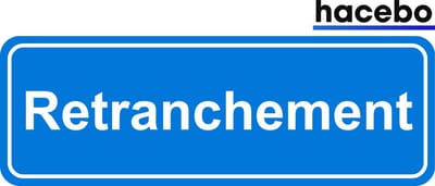 Hacebo - Plaatsnaam Sticker - 29x10 CM - Retranchement sticker - Verkeersborden sticker - grappige cadeaus - Retranchement