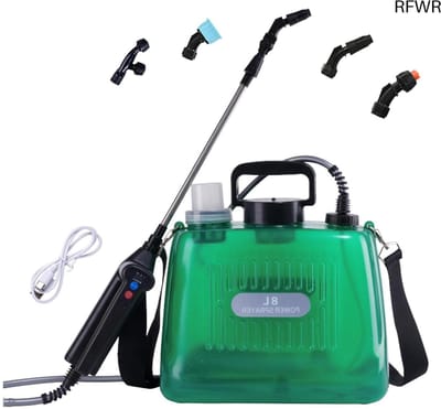 RFWR® Elektrische druksproeier 8 liter met verstelbare sproeiers en telescopische stang