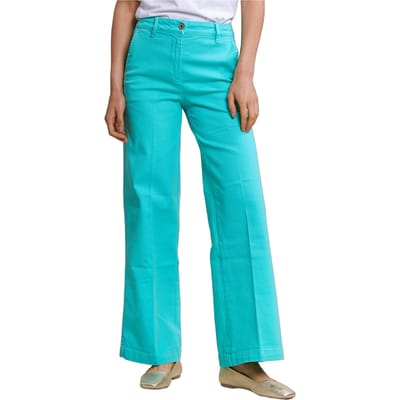 River Woods Pant High Waist Large Leg Green Size: 34 | Wide-Leg & Flared Pants Outlet | Dames | Blauw