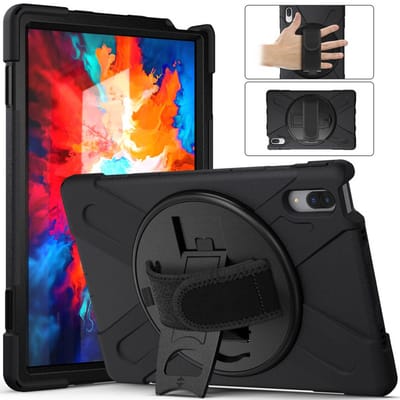 imoshion Tablet Hoes - Geschikt voor Lenovo Tab P11 Pro - Tablet Cover met handstrap - Zwart
