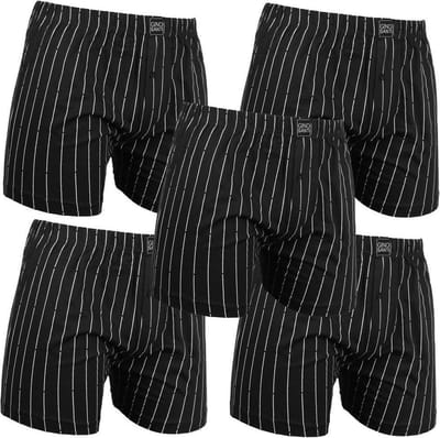 Gino Santi Klassieke boxer 5 pak Zwart Pin Stripe