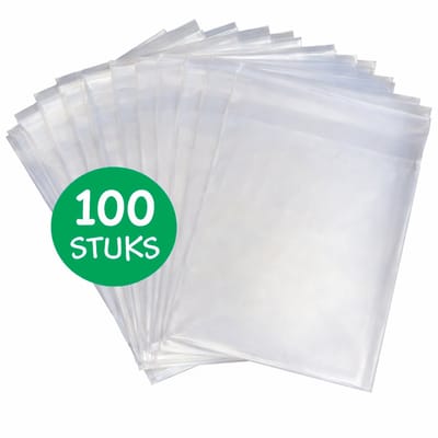 100 x Zakjes met plakstrip - 11.5cm x 16cm | Uitdeelzakjes doorzichtig | Plastic Zakjes | Uitdeelzakjes voor kinderen | Cadeauzakjes | Inpakzakjes | Traktatie zakjes | Verpakkingszakjes voor Uitdeelcadeaus