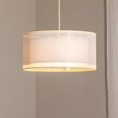 Maco Design Duo Den Light hanglamp, crème, Ø 50 cm, linnen, PVC