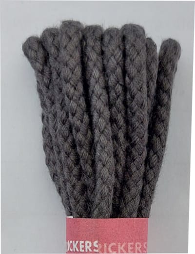 Strickers Veter - Donker Grijs - Rond - Koord Veters - Lengte 120 cm - Dikte 4 mm - Schoenveter